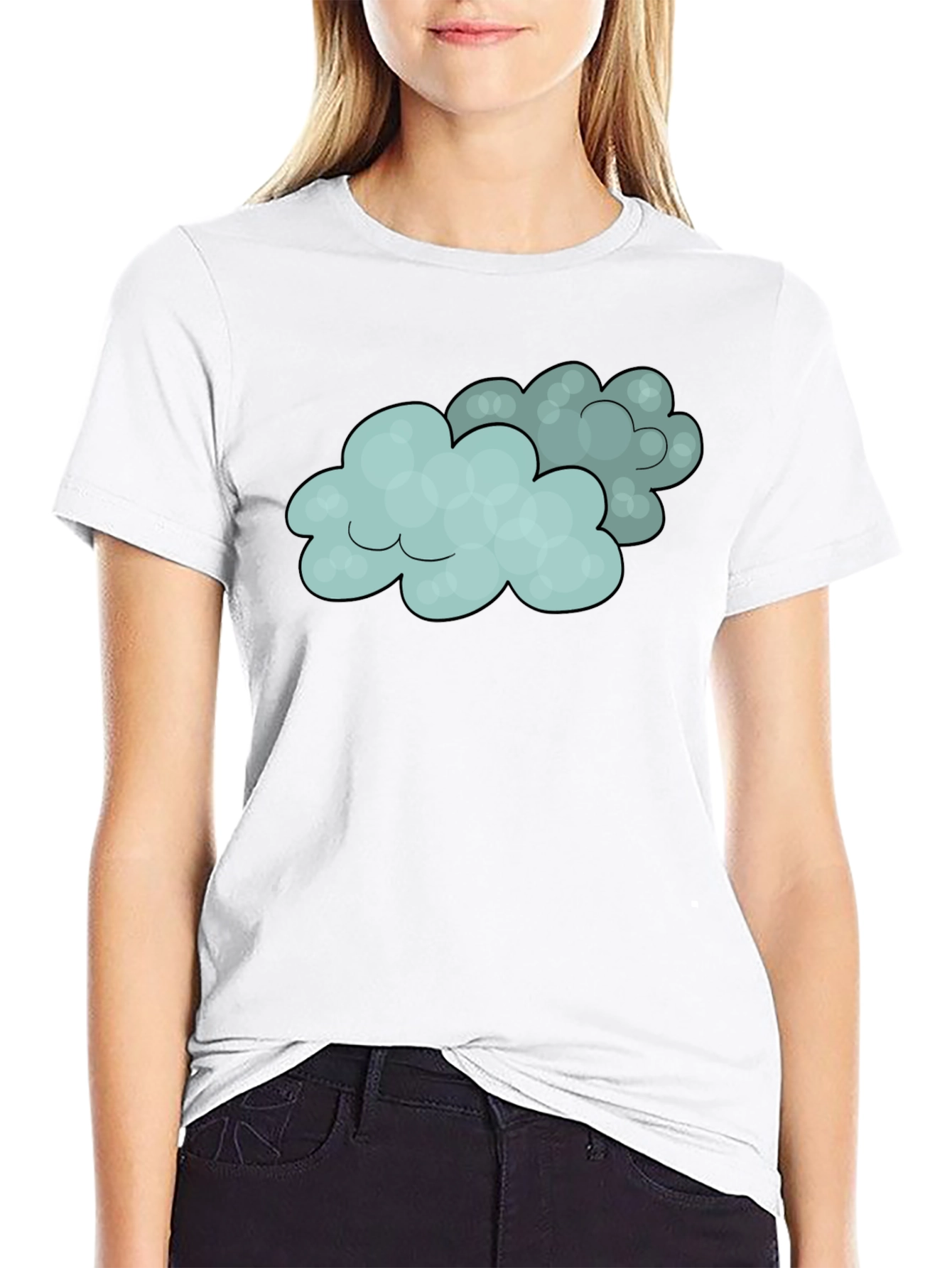 Cloud Graphic Black Tee