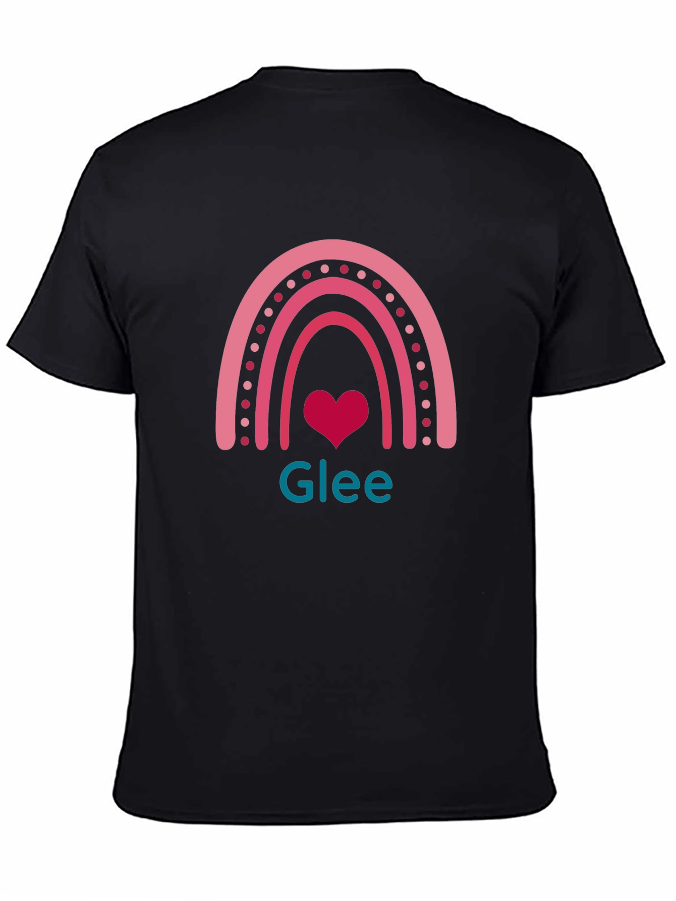 Glee Rainbow Heart T-Shirt - Black