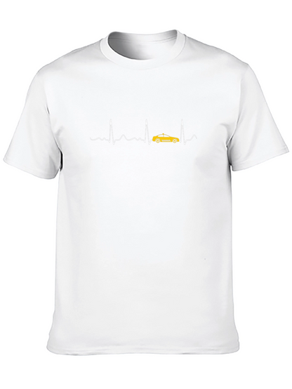 Taxi Heartbeat T-Shirt - Black
