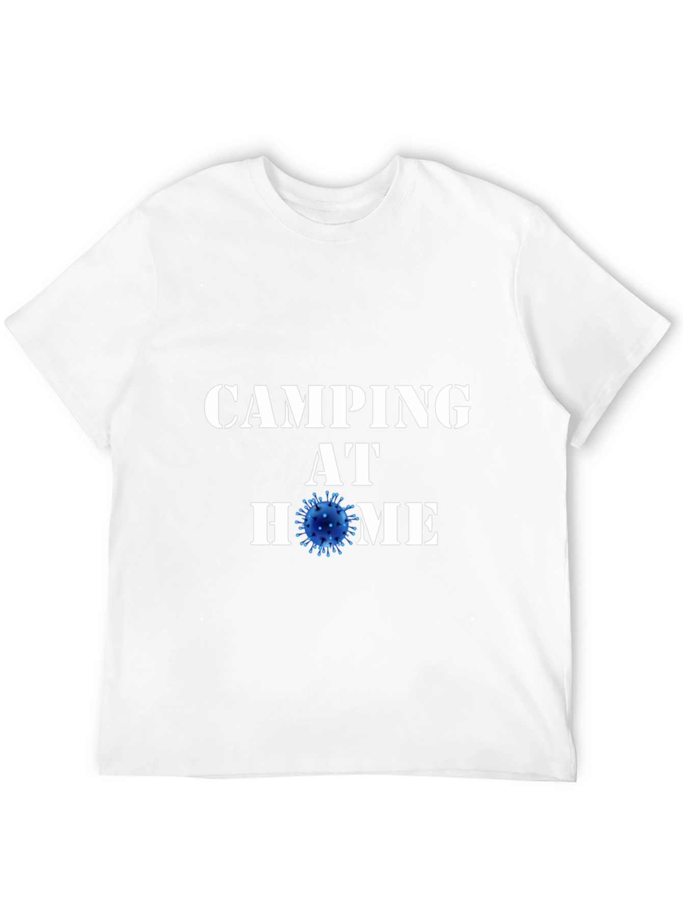 Camping at Home Black T-Shirt Novelty Graphic Tee
