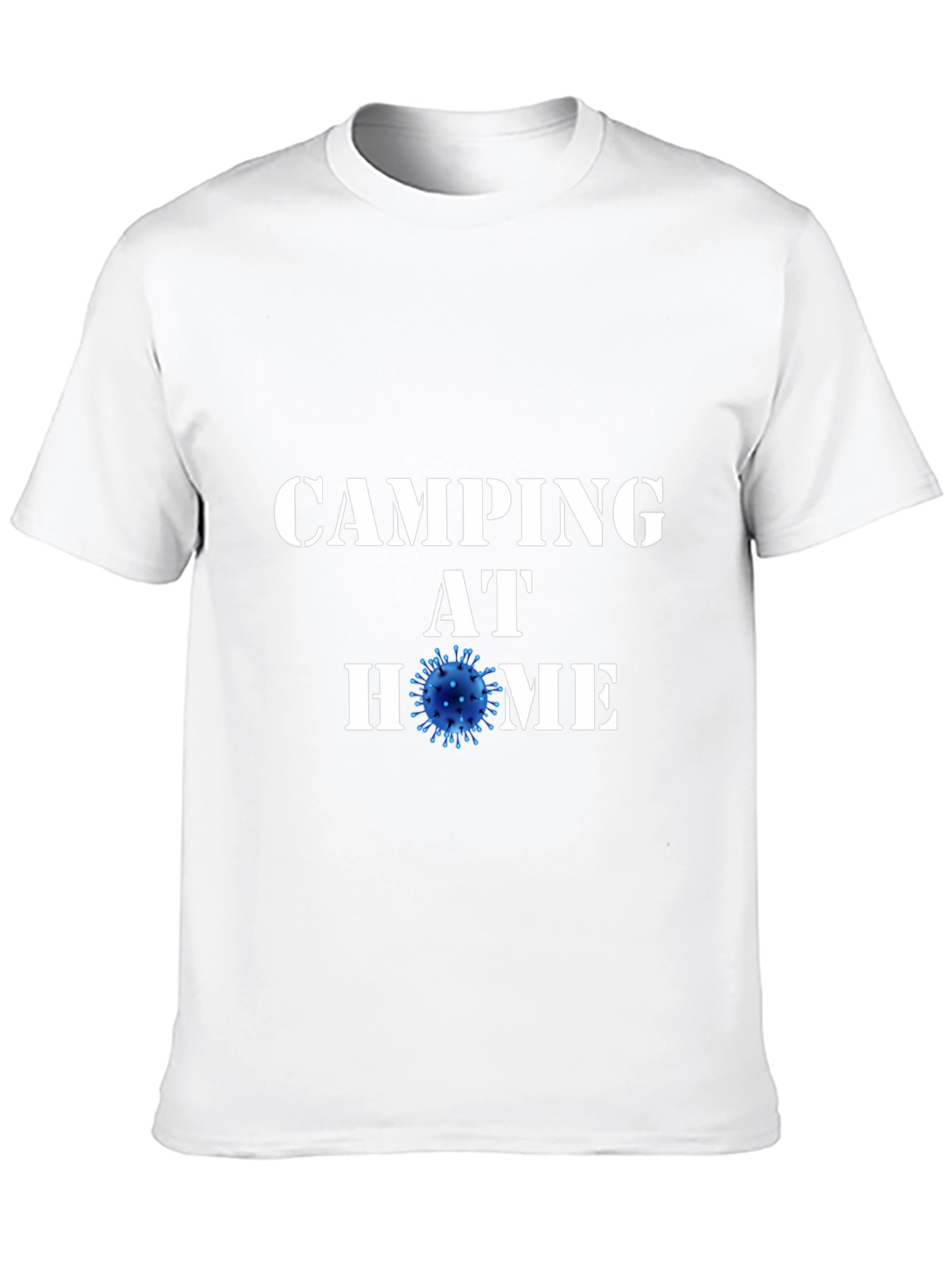 Camping at Home Black T-Shirt Novelty Graphic Tee