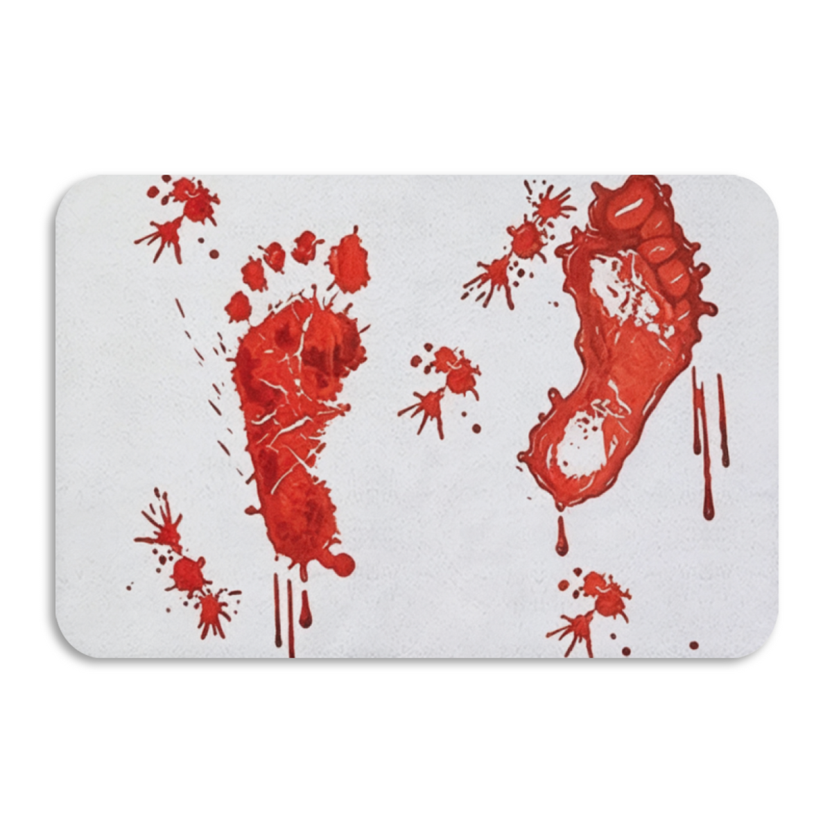 Spooky Blood Footprint Diatomite Mat£üHalloween Spooky Blood Footprint Diatomite Mat, Funny Creative Quick?Dry Non?Slip Bathroom Floor Mat
