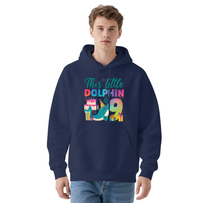 This Little Dolphin is 9 Birthday Hoodie