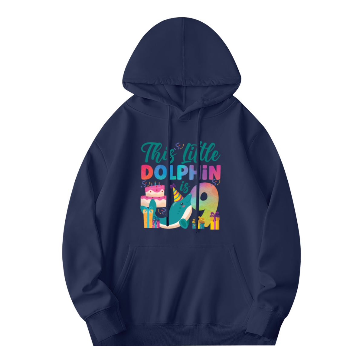 This Little Dolphin is 9 Birthday Hoodie