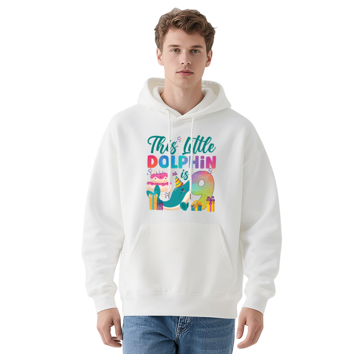 This Little Dolphin is 9 Birthday Hoodie
