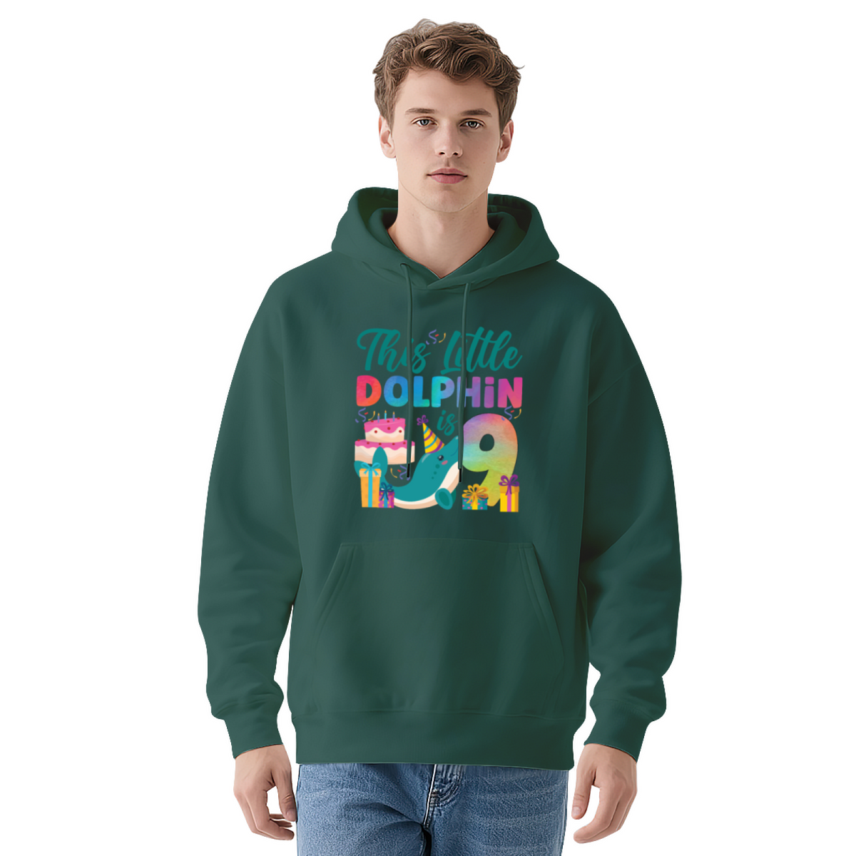 This Little Dolphin is 9 Birthday Hoodie