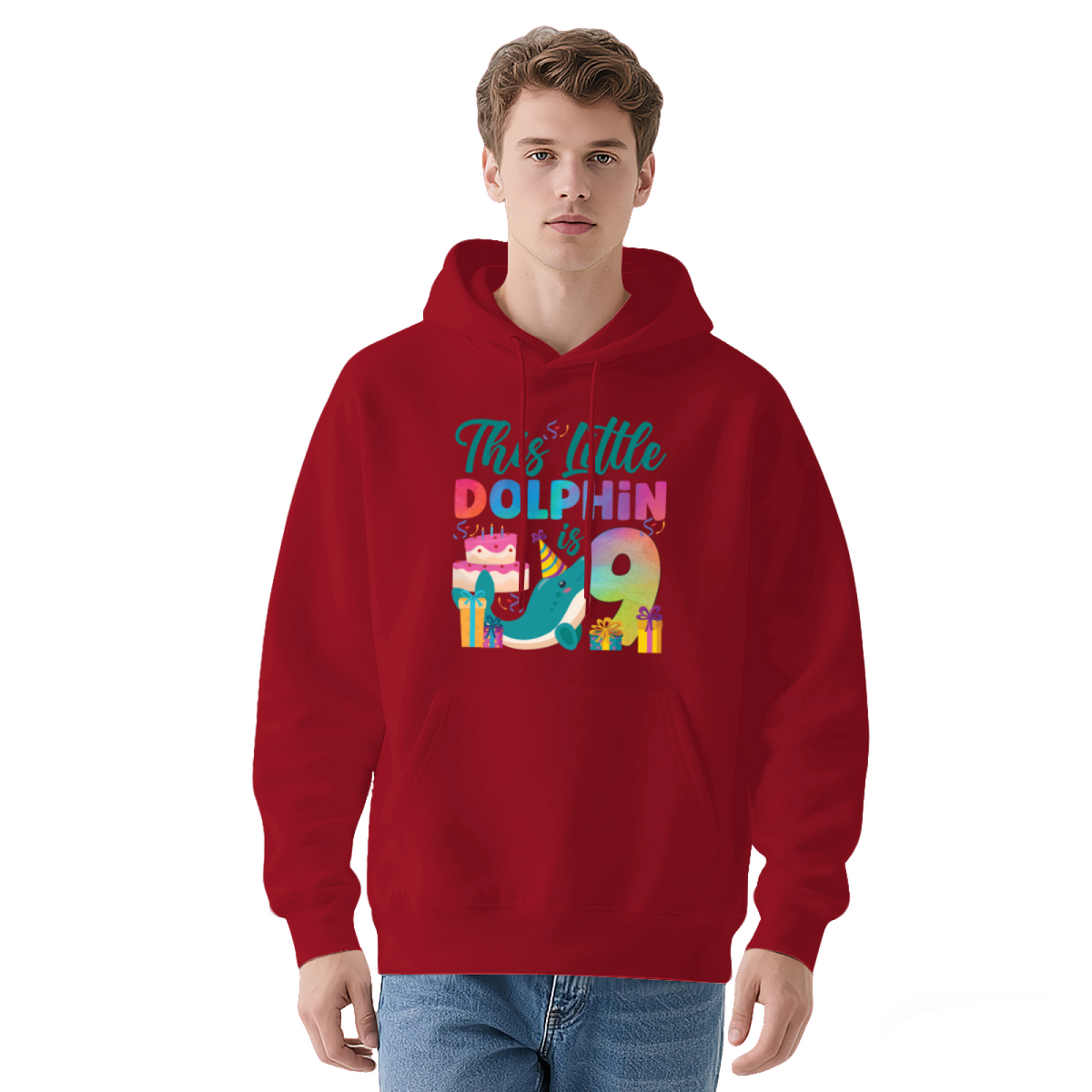 This Little Dolphin is 9 Birthday Hoodie