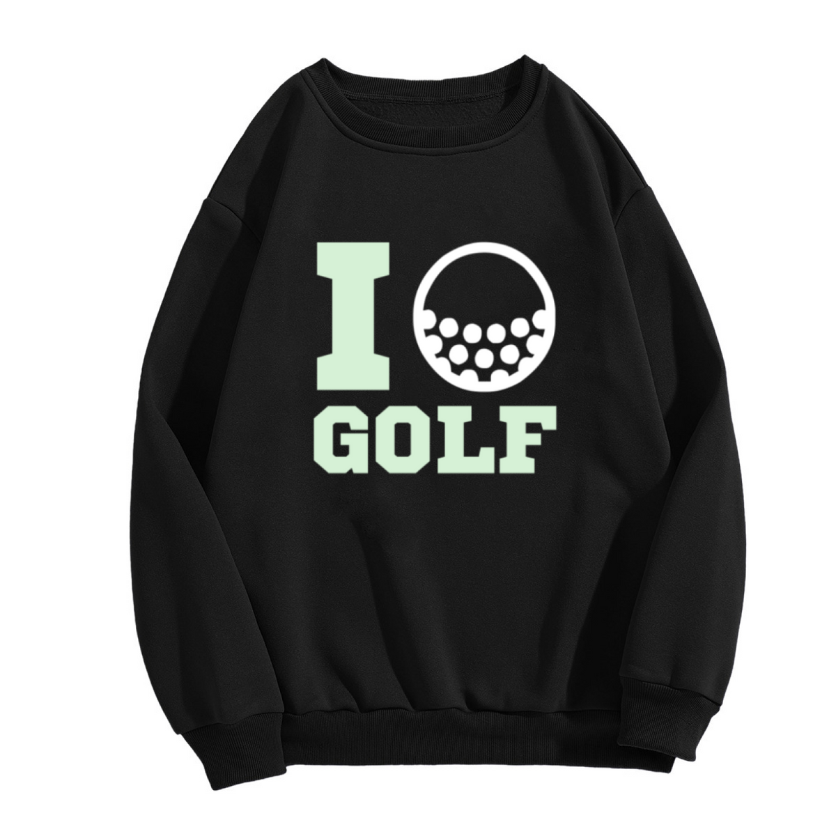 I Golf Crewneck Sweatshirt - Golf Ball Letter Sports Lover Pullover