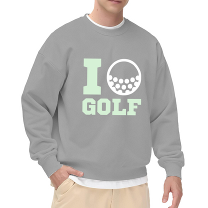I Golf Crewneck Sweatshirt - Golf Ball Letter Sports Lover Pullover
