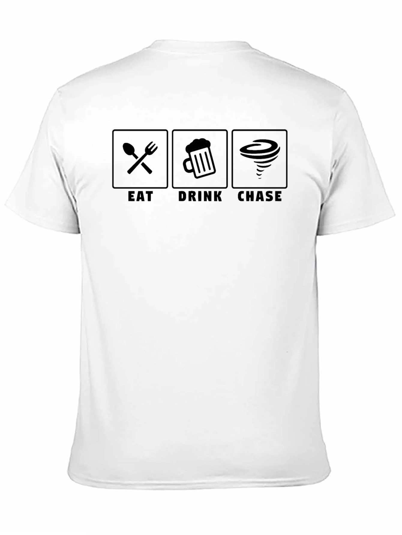 Eat Drink Chase T-Shirt - Fun Novelty Graphic Tee