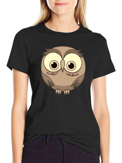 Cute Owl Graphic Tee - Mens Black T-Shirt