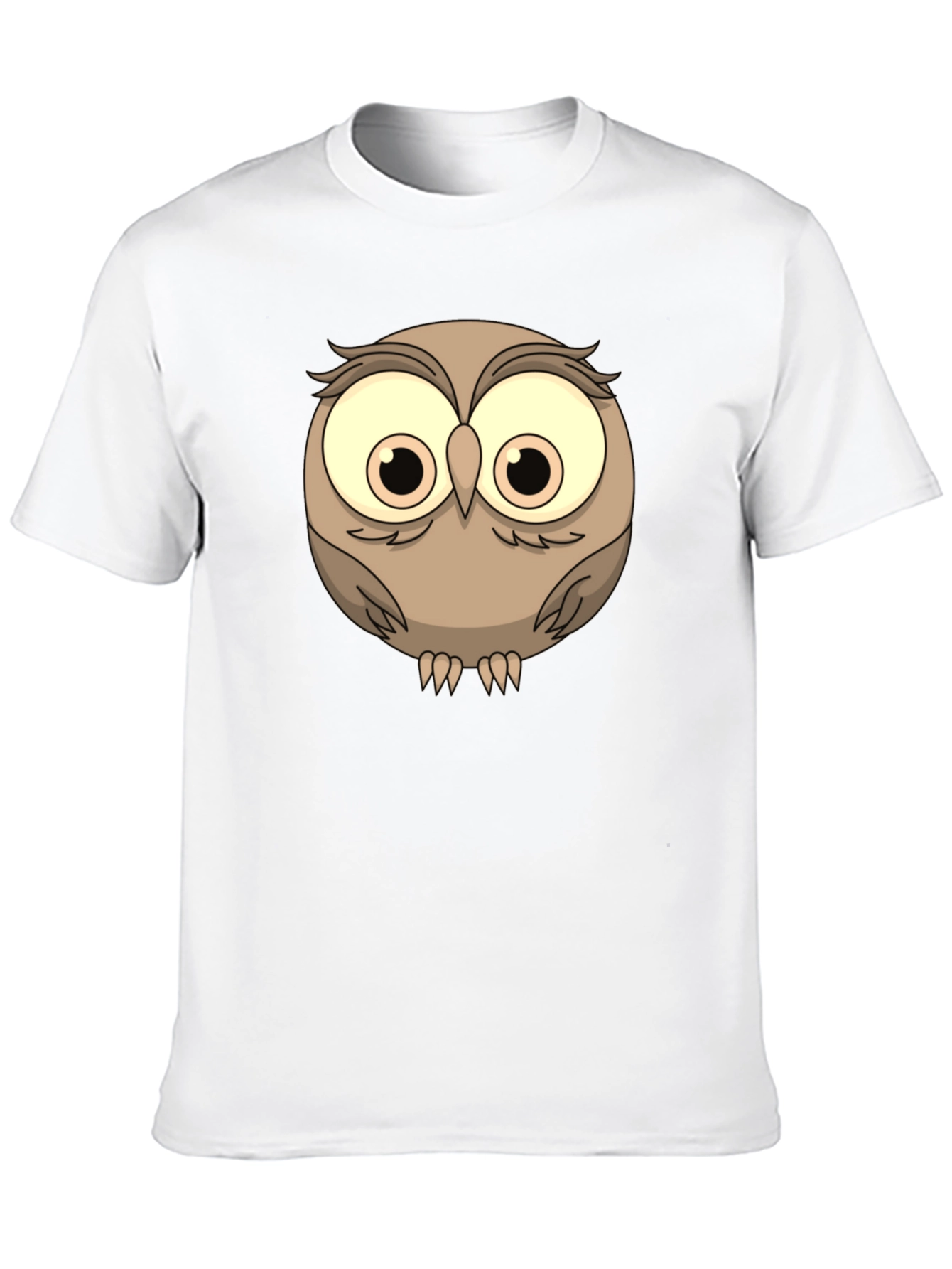 Cute Owl Graphic Tee - Mens Black T-Shirt