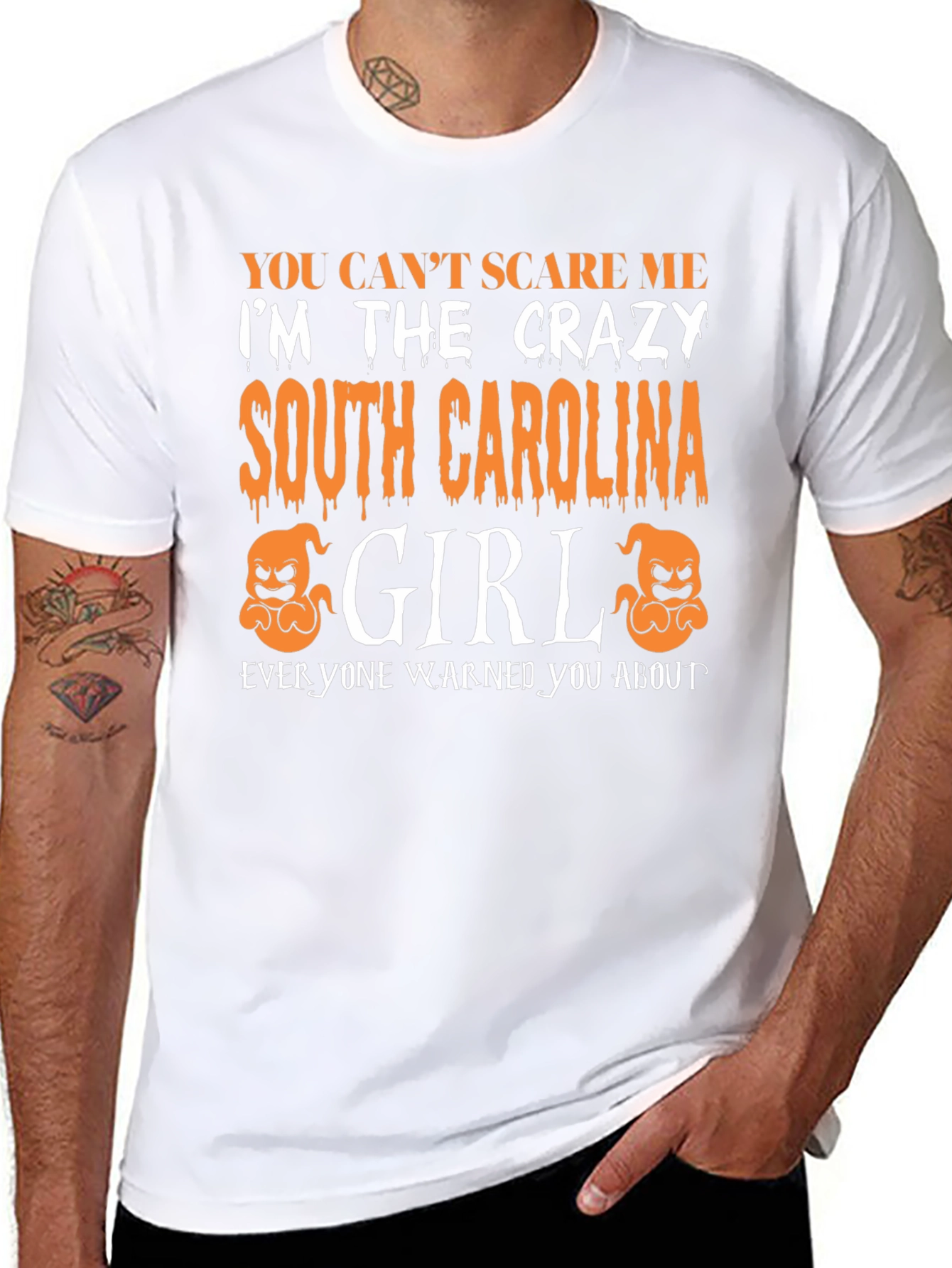 Crazy South Carolina Girl T-Shirt Halloween Tee