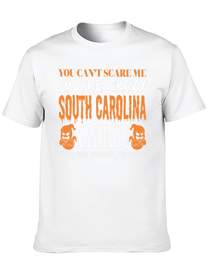 Crazy South Carolina Girl T-Shirt Halloween Tee