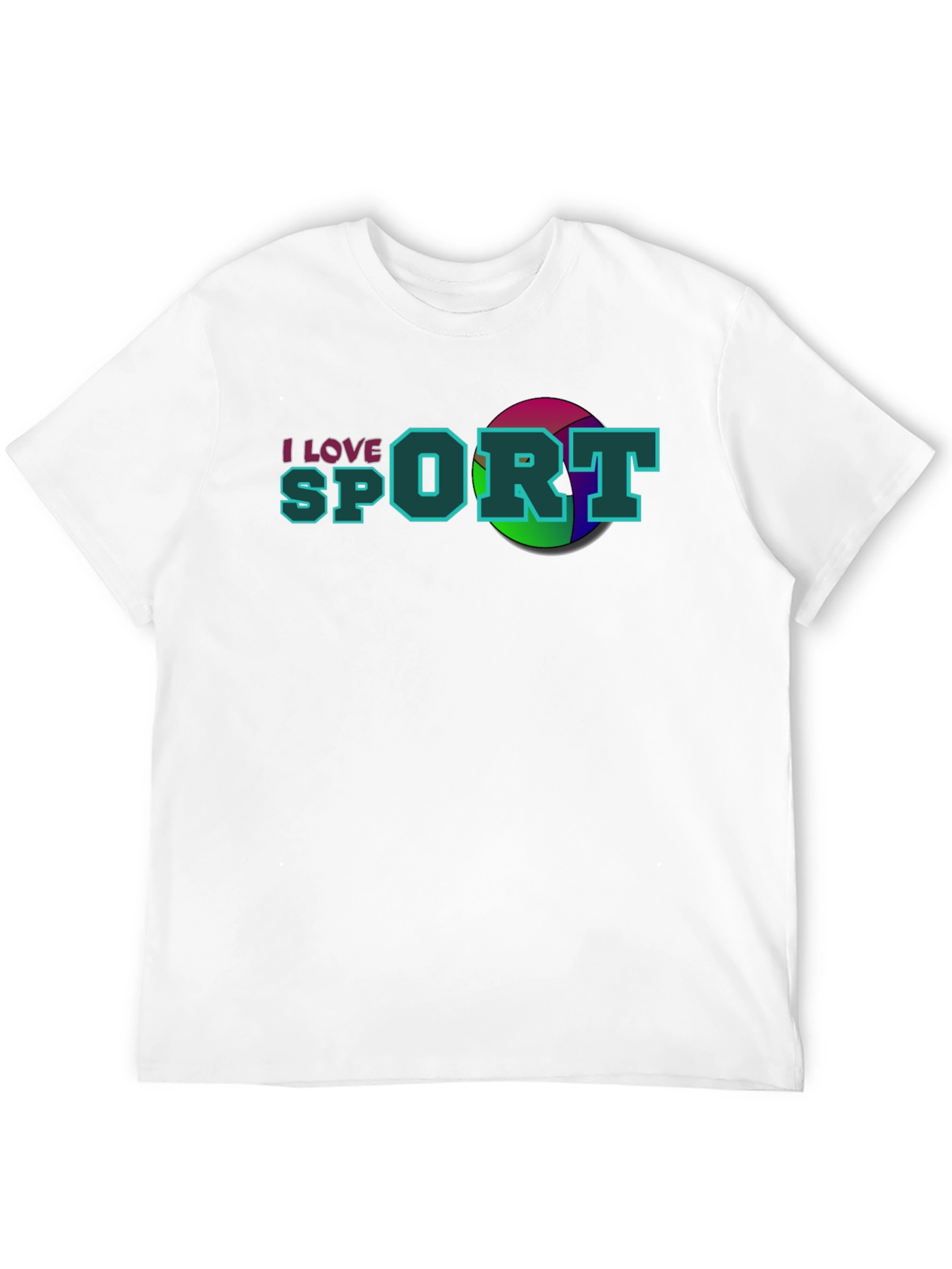 I Love Sport Graphic Black T-Shirt