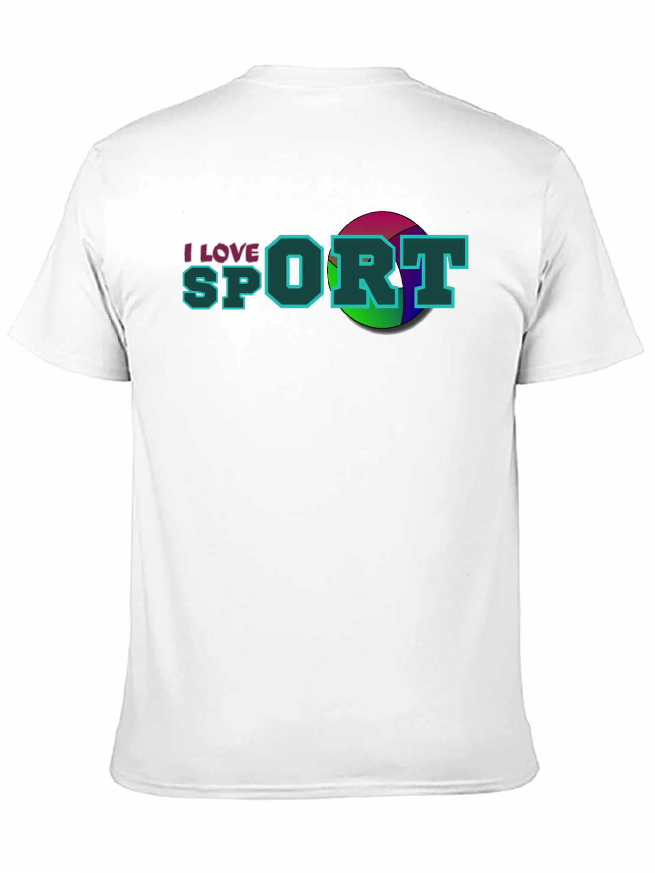 I Love Sport Graphic Black T-Shirt
