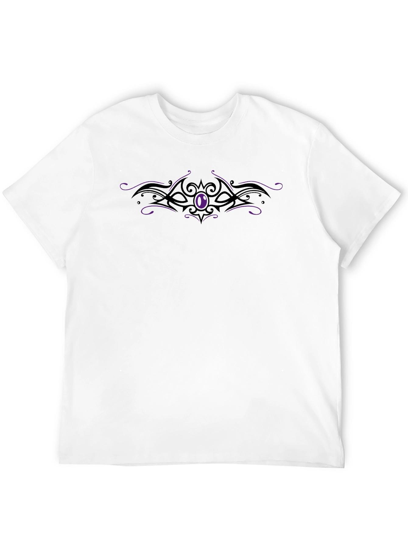 Mens Black T-Shirt with Tribal Eye Design