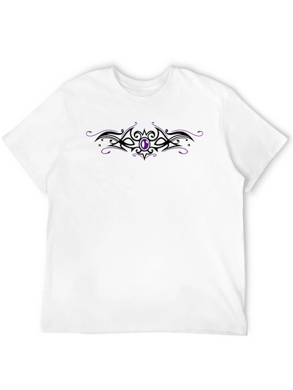 Mens Black T-Shirt with Tribal Eye Design