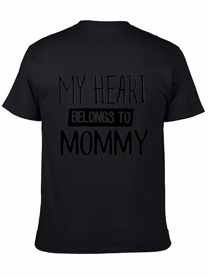 My Heart Belongs to Mommy Black Tee