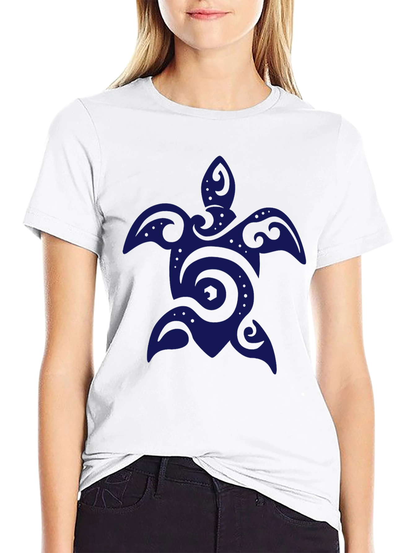 Mens Black Turtle Graphic T-Shirt