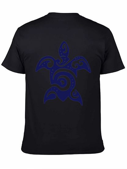 Mens Black Turtle Graphic T-Shirt