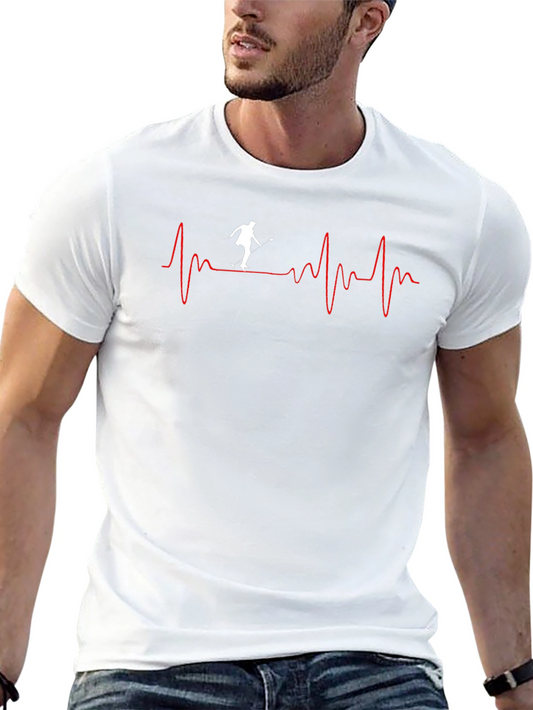 Heartbeat Figure Skating Black T-Shirt