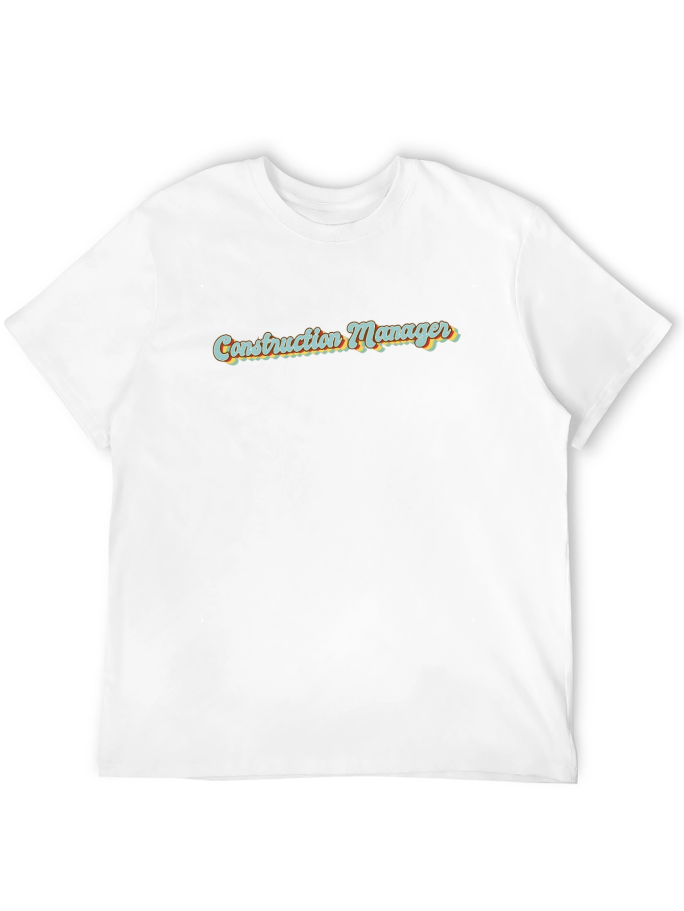 Construction Manager Retro Style Black T-Shirt