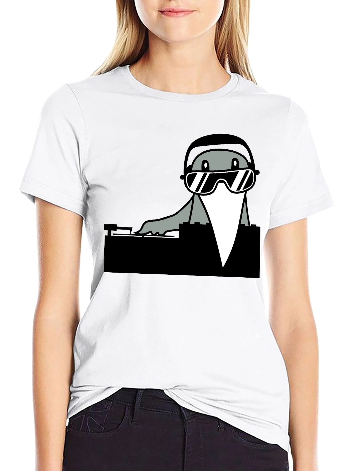 DJ Seal Graphic Tee - Cool Cartoon Shirt