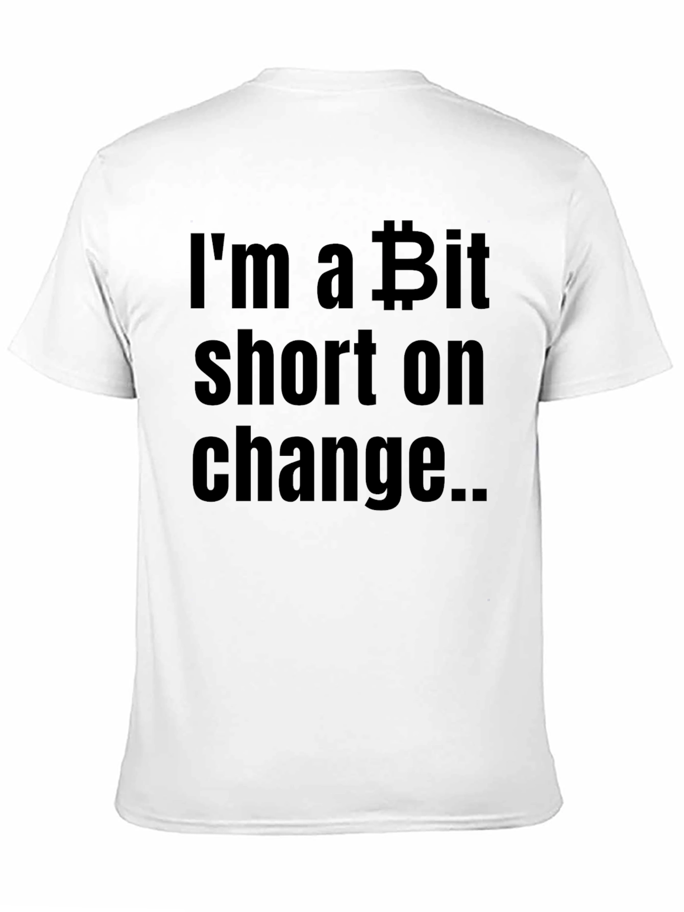 Bitcoin Short on Change Black T-Shirt
