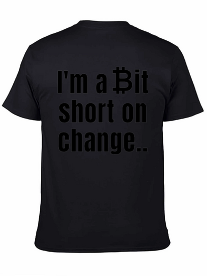 Bitcoin Short on Change Black T-Shirt