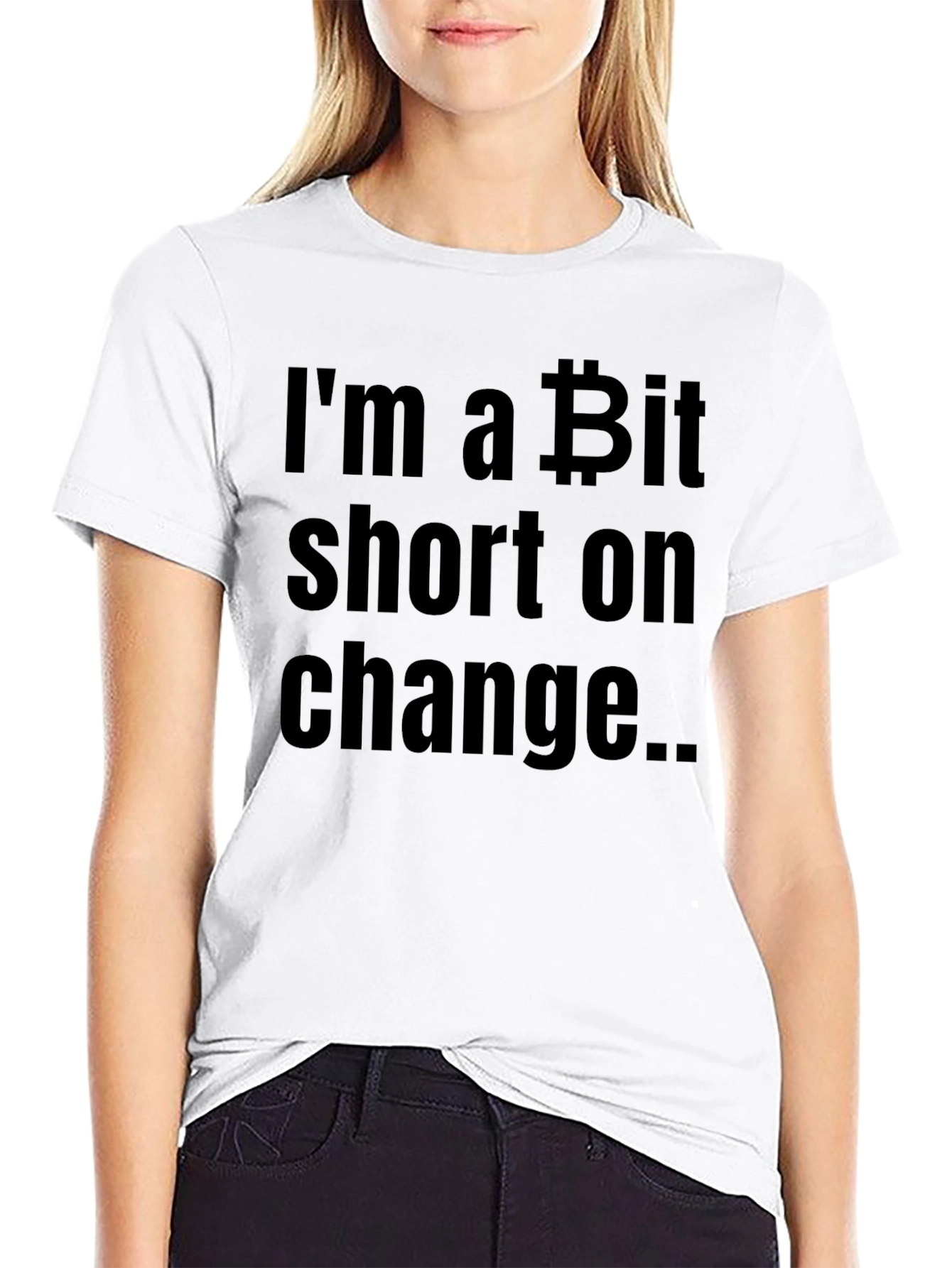 Bitcoin Short on Change Black T-Shirt