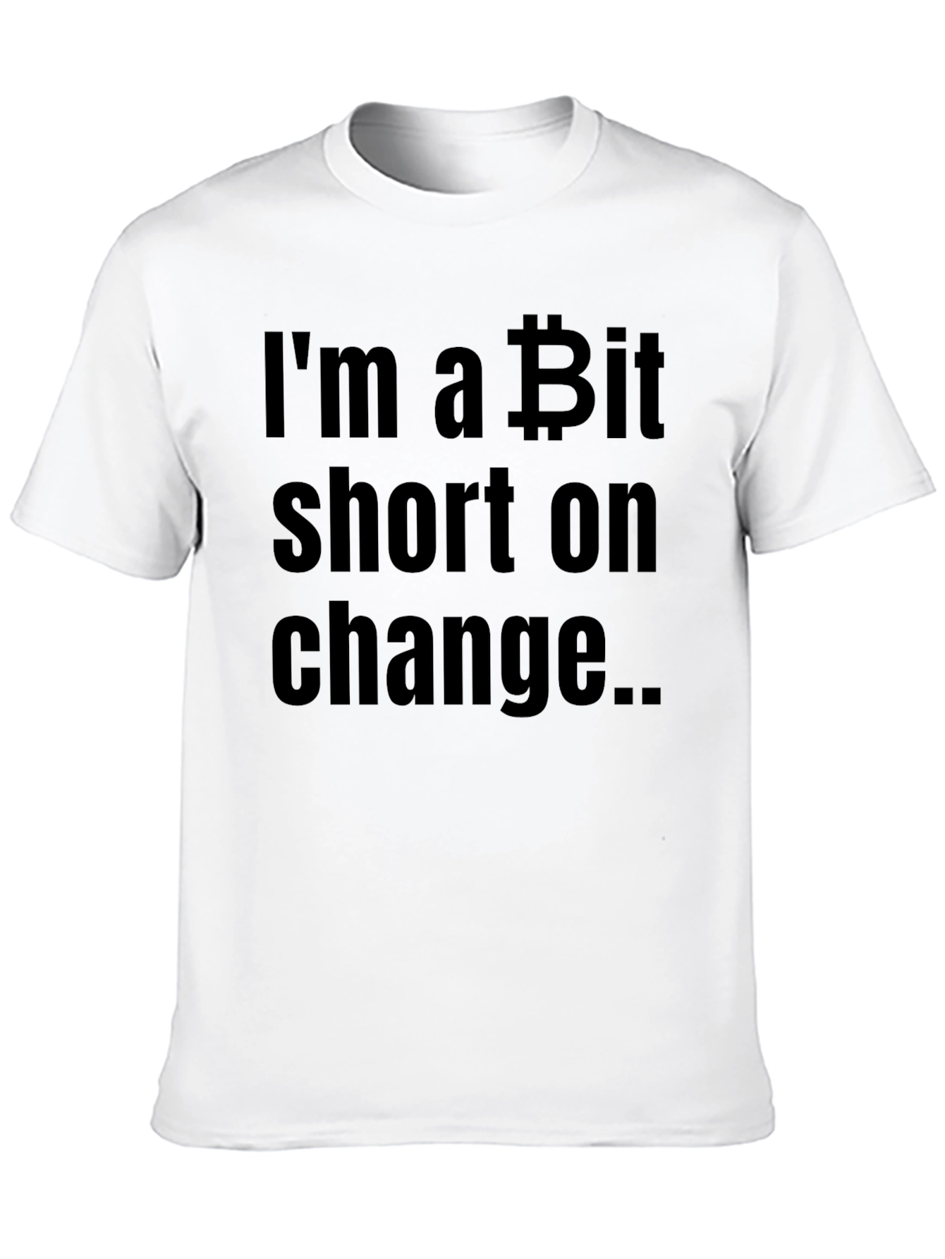 Bitcoin Short on Change Black T-Shirt