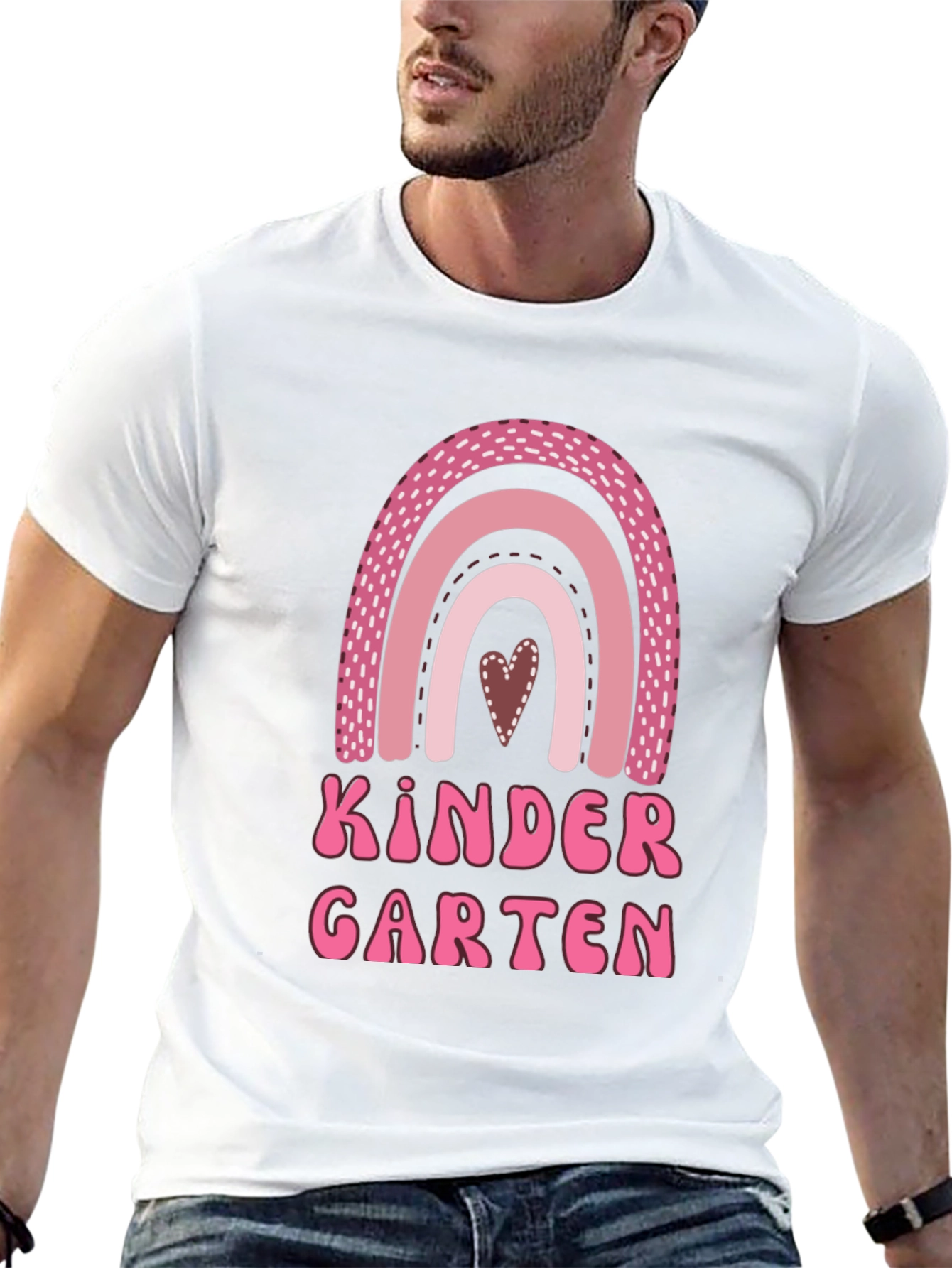 Kindergarten Rainbow Heart T-Shirt