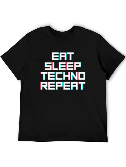 Eat Sleep Techno Repeat Graphic Tee