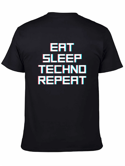 Eat Sleep Techno Repeat Graphic Tee
