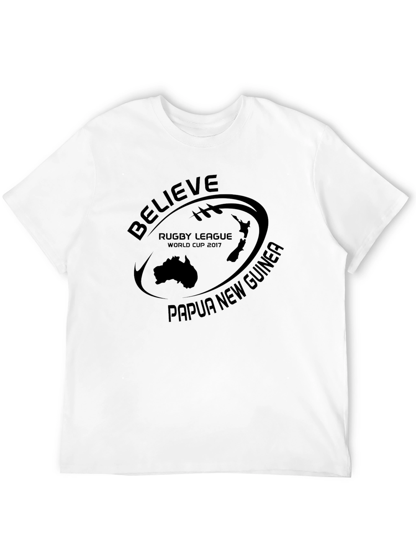Believe Rugby League World Cup 2017 Black T-Shirt