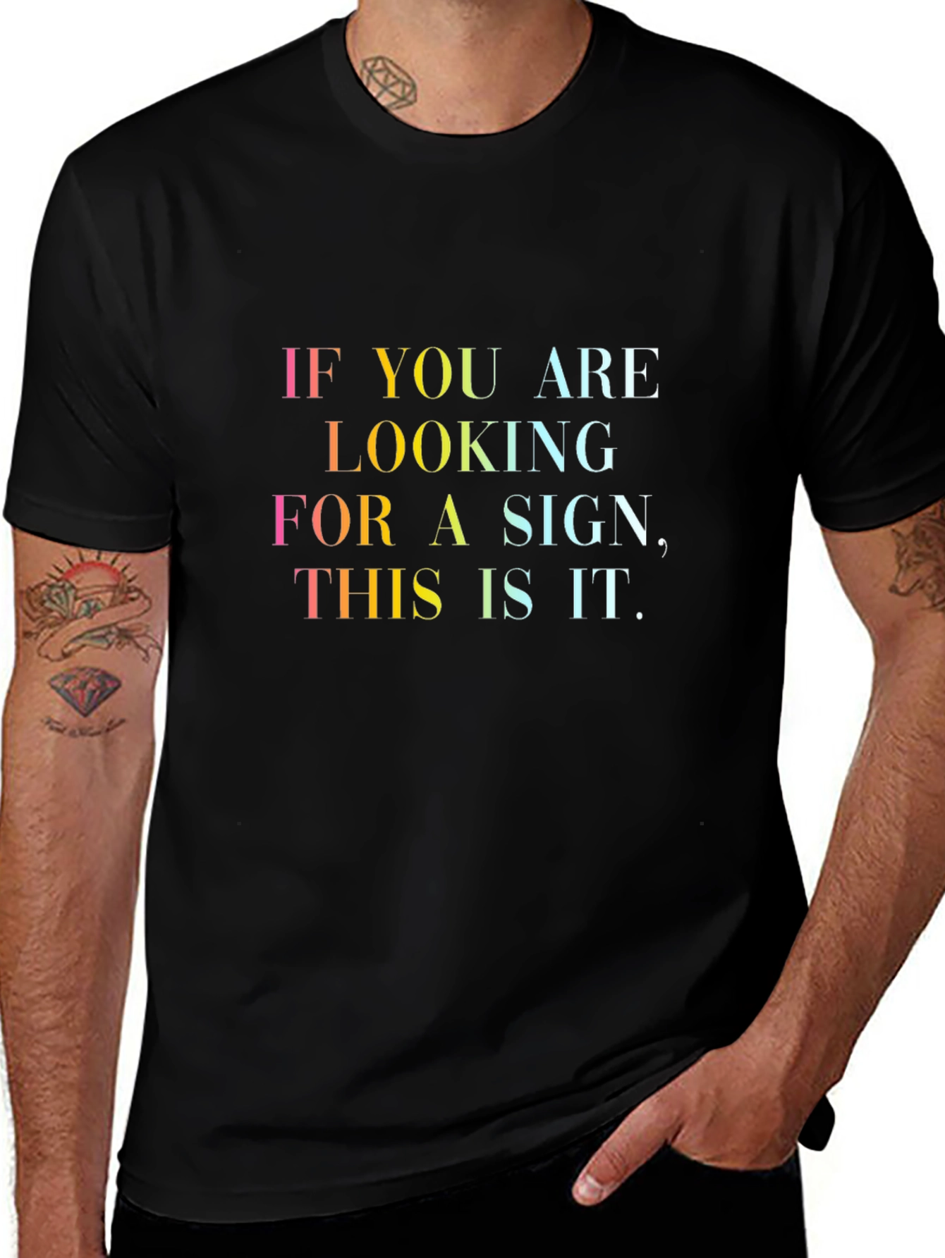 Inspirational Quote Graphic Tee - Unisex Black T-Shirt