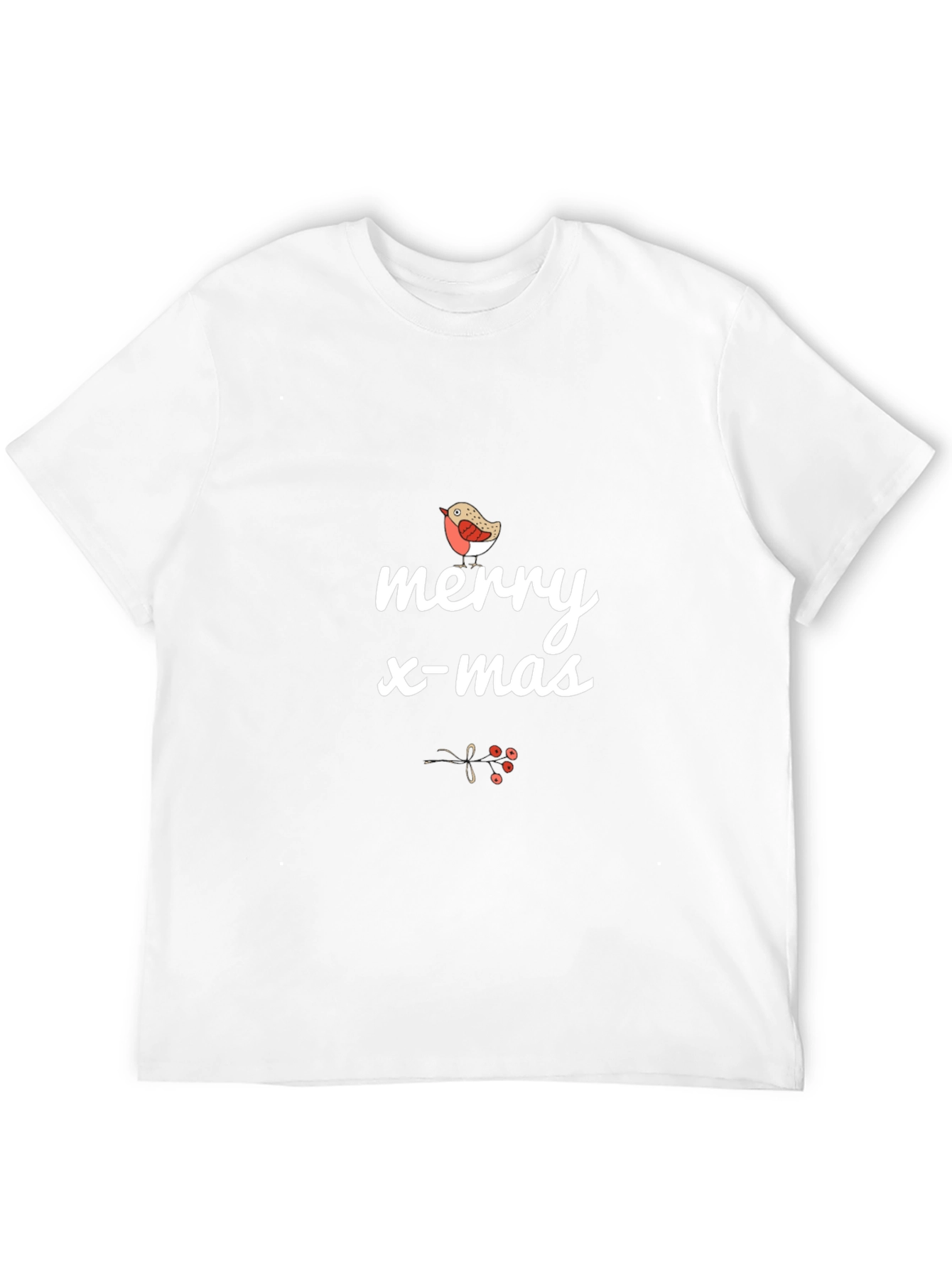 Merry X-mas Bird T-Shirt - Black