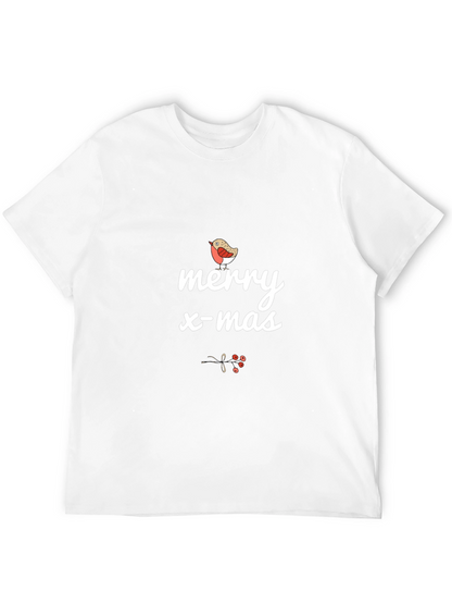 Merry X-mas Bird T-Shirt - Black