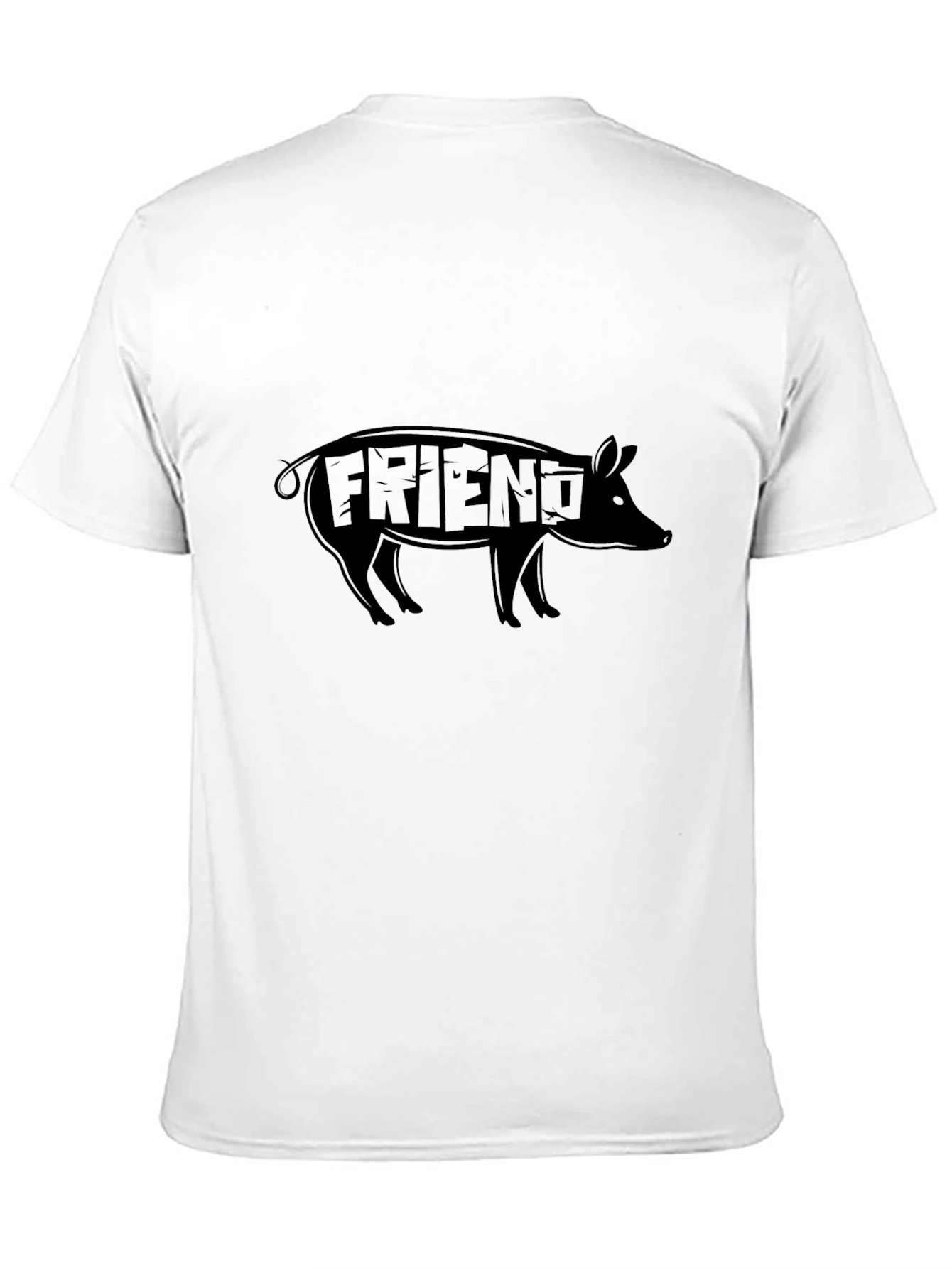 Pig Friend Graphic T-Shirt - Black