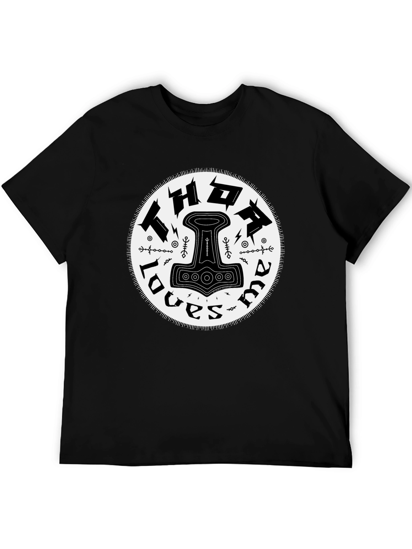 Thor Loves Mama Black Graphic T-Shirt