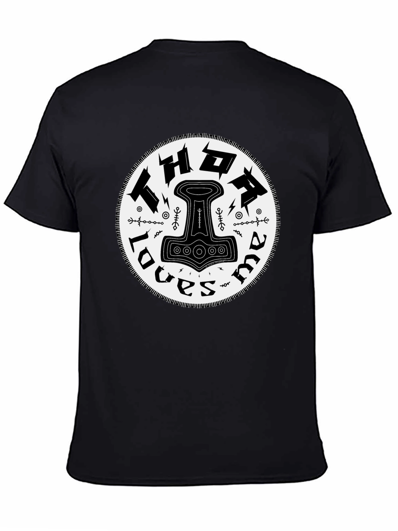 Thor Loves Mama Black Graphic T-Shirt
