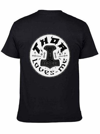 Thor Loves Mama Black Graphic T-Shirt