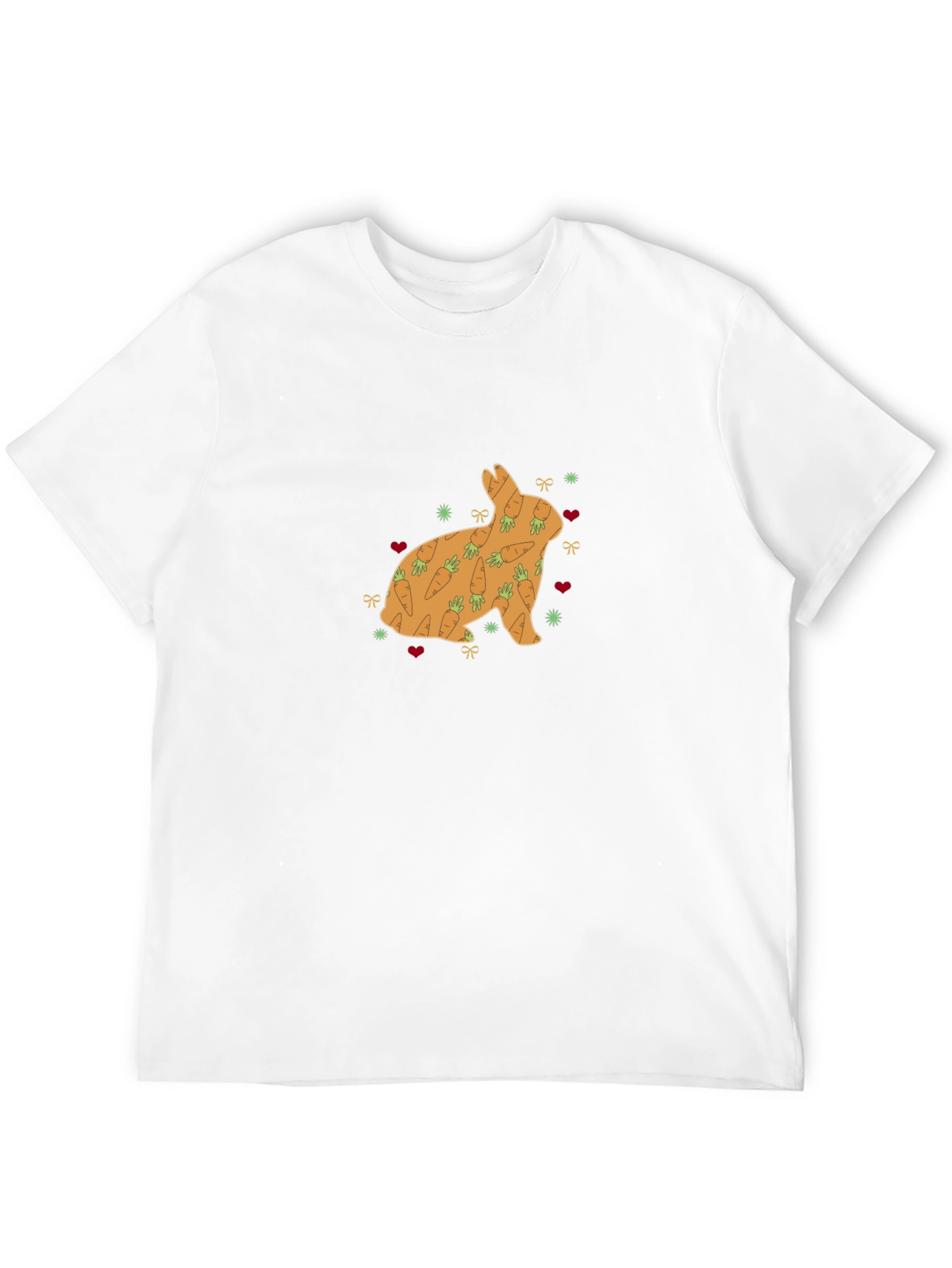 Bunny Carrots Graphic Tee - Black Cotton Blend
