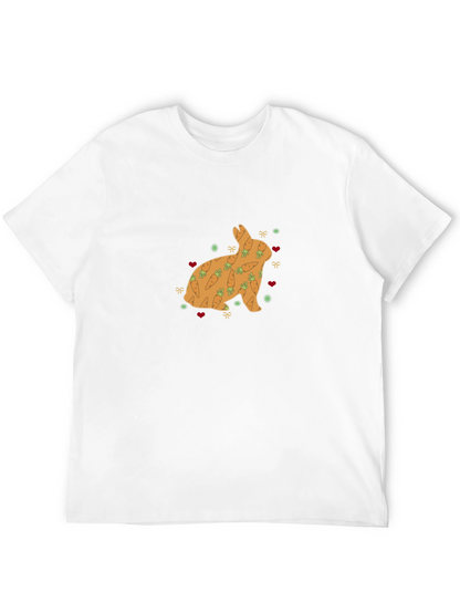 Bunny Carrots Graphic Tee - Black Cotton Blend