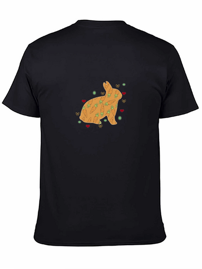Bunny Carrots Graphic Tee - Black Cotton Blend