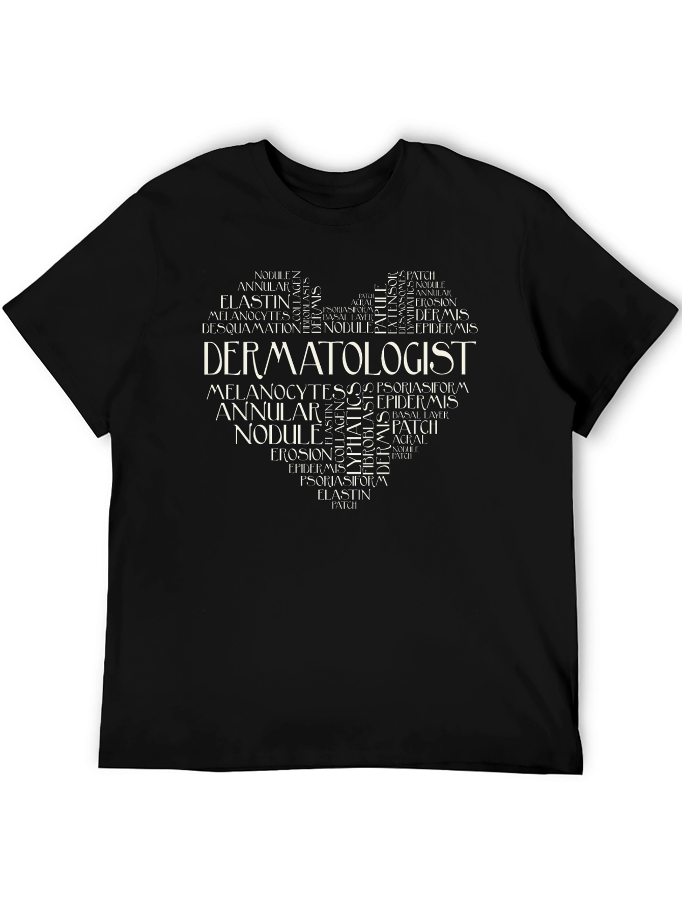 Dermatologist Heart Word Art T-Shirt
