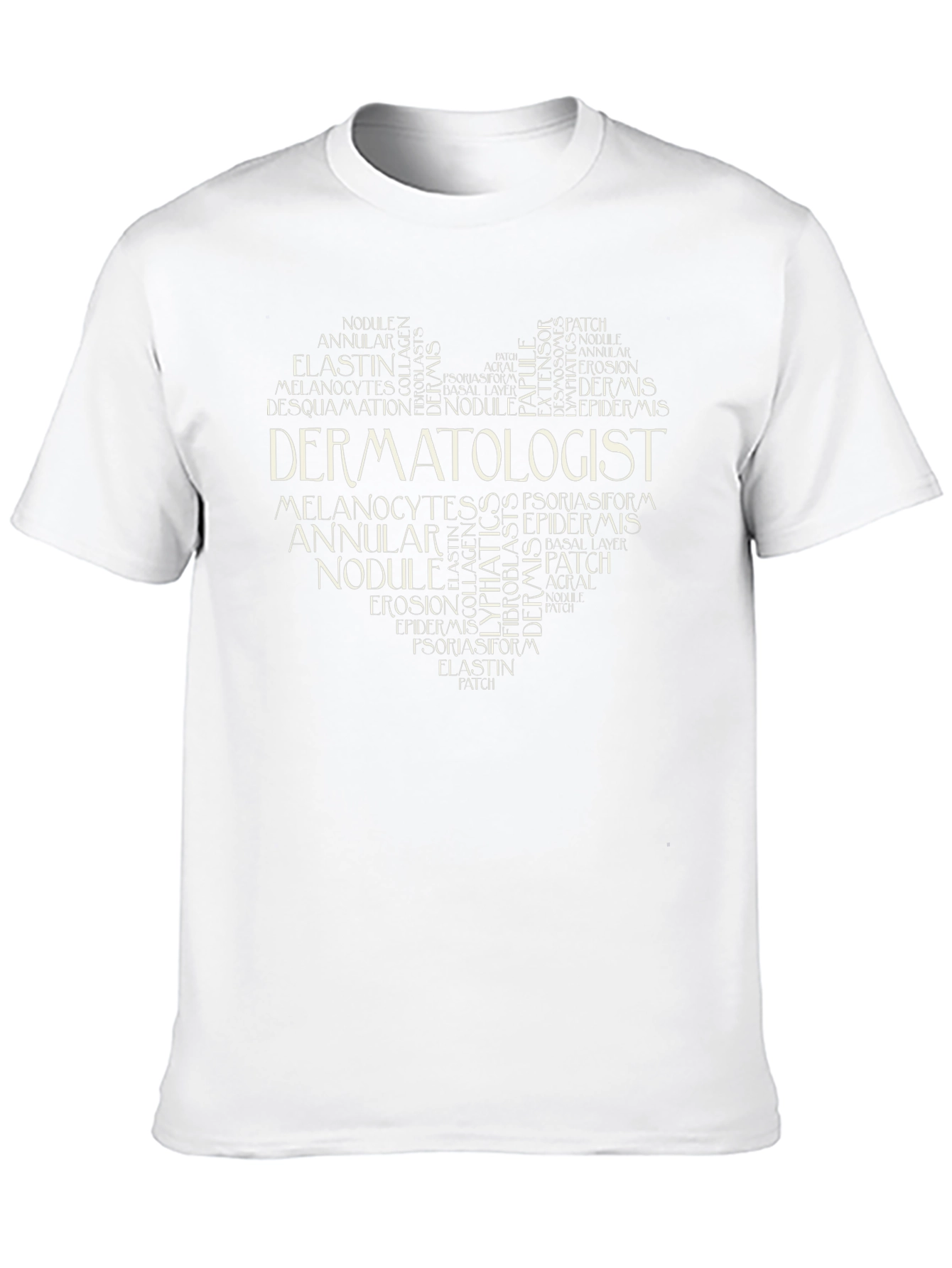 Dermatologist Heart Word Art T-Shirt