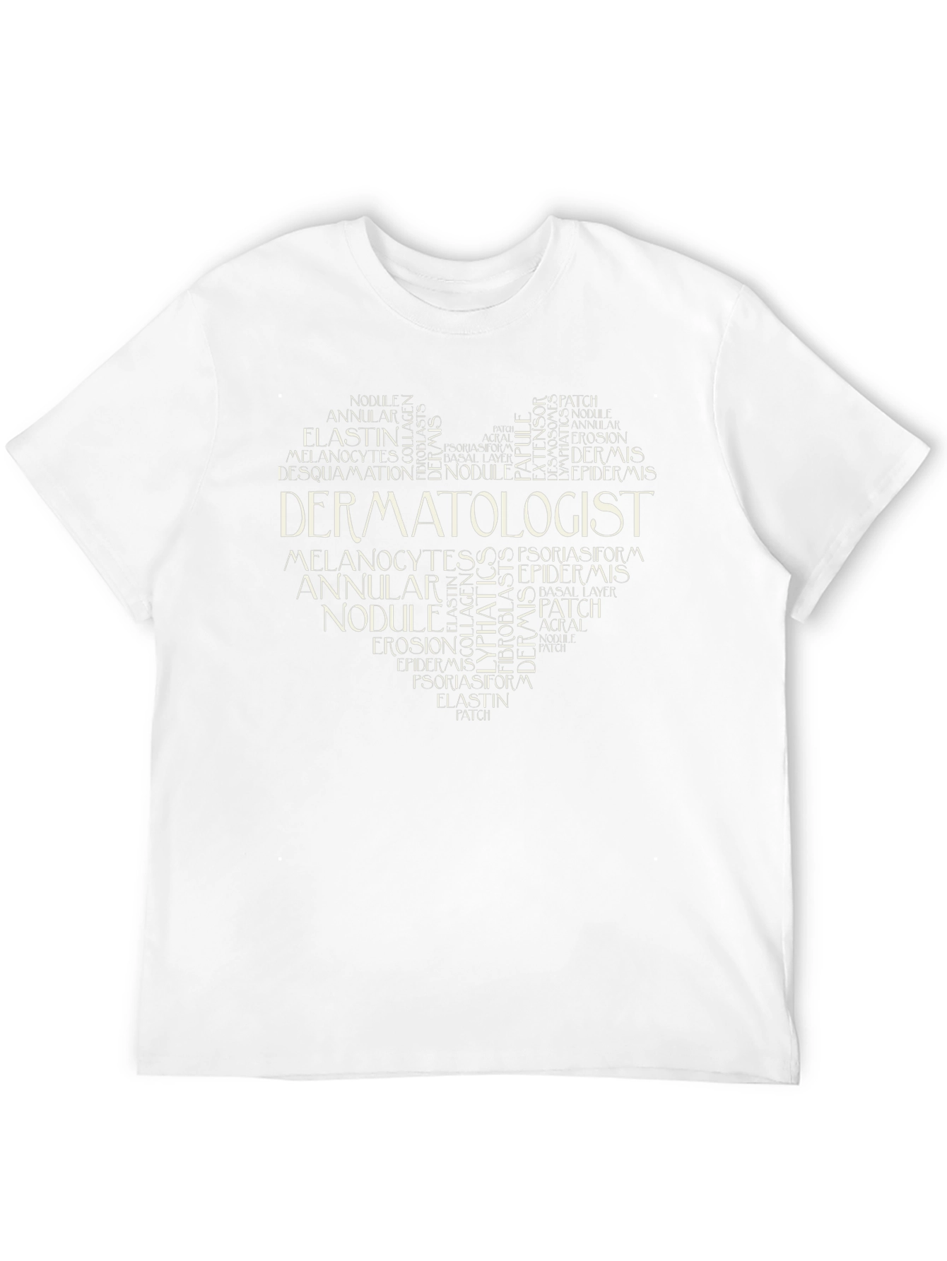 Dermatologist Heart Word Art T-Shirt
