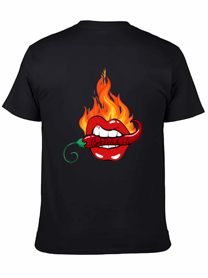 Spicy Lips Graphic Tee - Black